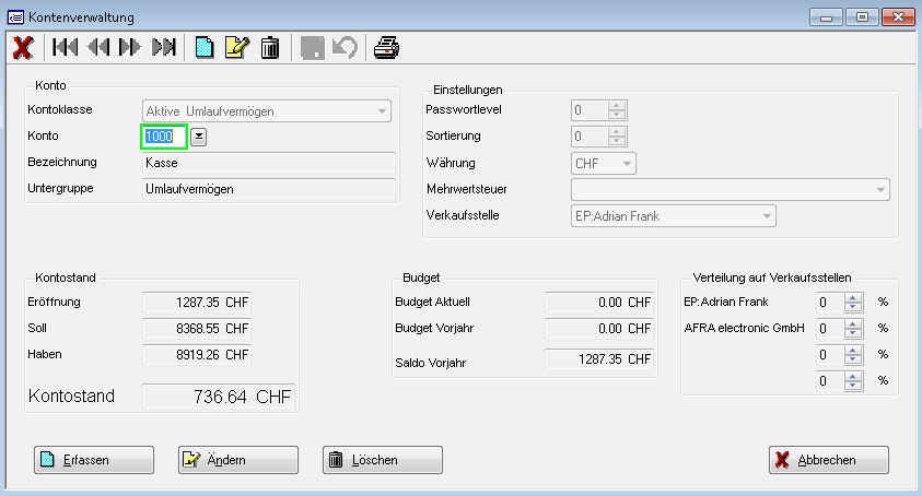 Kontenverwaltung